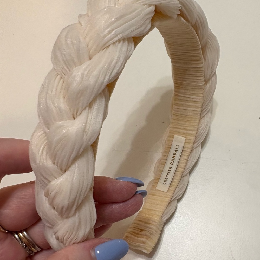 Loeffler Randall ivory bridal braided headband - Picture 3 of 4